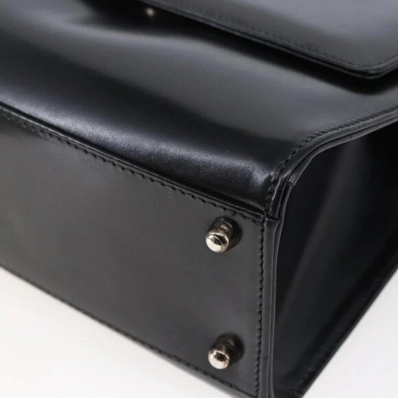 GUCCI Shoulder Bag Leather Black Silver - Picture 8 of 16